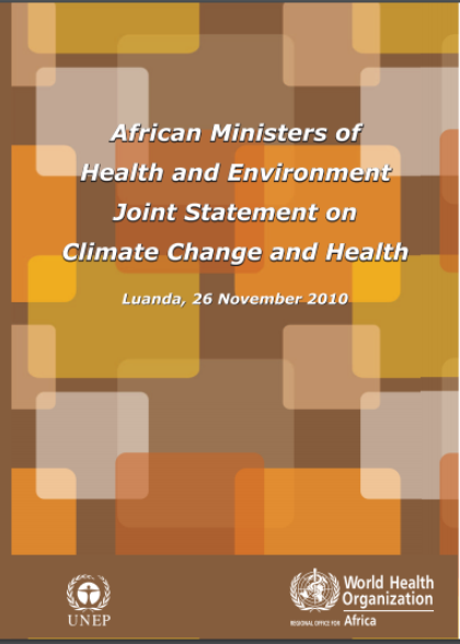 African Ministers of Health and Environment Joint Statement on Climate Change and Health