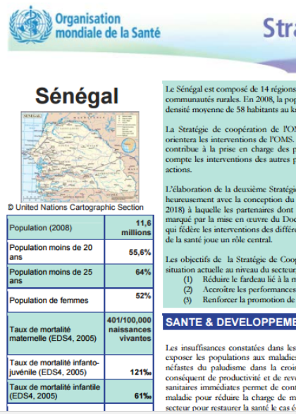 Un aperçu de la Stratégie de Coopération: Sénégal