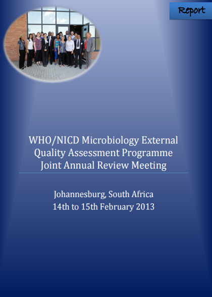 Report: WHO/NICD Microbiology External Quality Assessment Programme Joint Annual Review Meeting