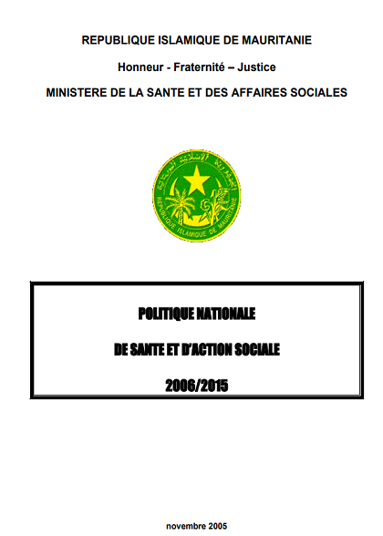  Politique Nationale de Santé et d'Action Sociale 2006/2015