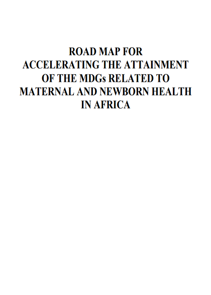  Road map for accelerating the attainment of the MDGs related to maternal and newborn health in Africa 