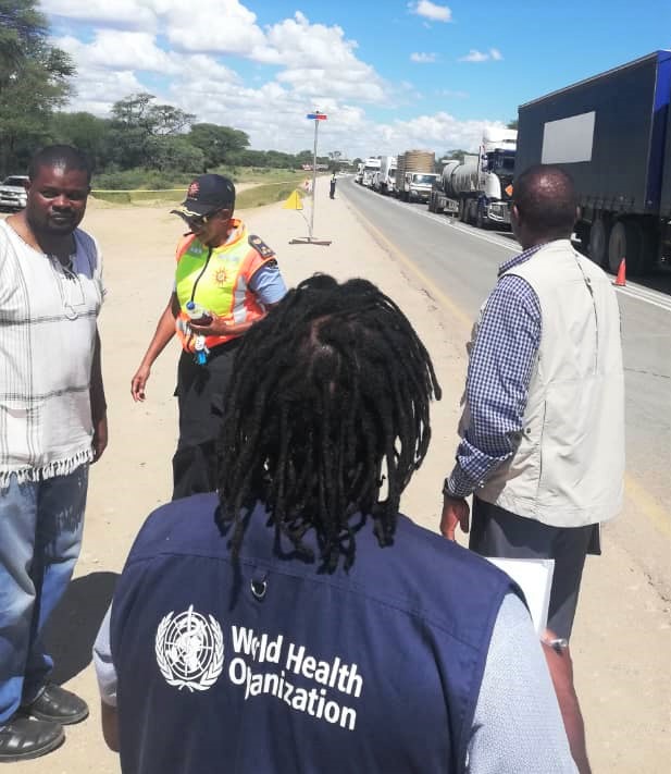 Points of Entry Team conducting supervisory support visits at police checkpoints in and around Windhoek 