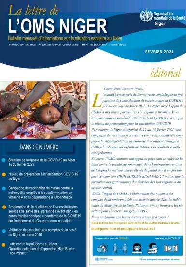 Bulletin mensuel de l’OMS Niger : février 2021