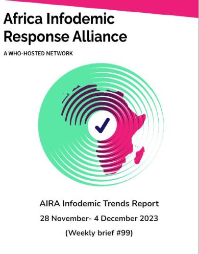 AIRA Infodemic Trends Report 28 November - 4 December (Weekly Brief #99 of 2023)
