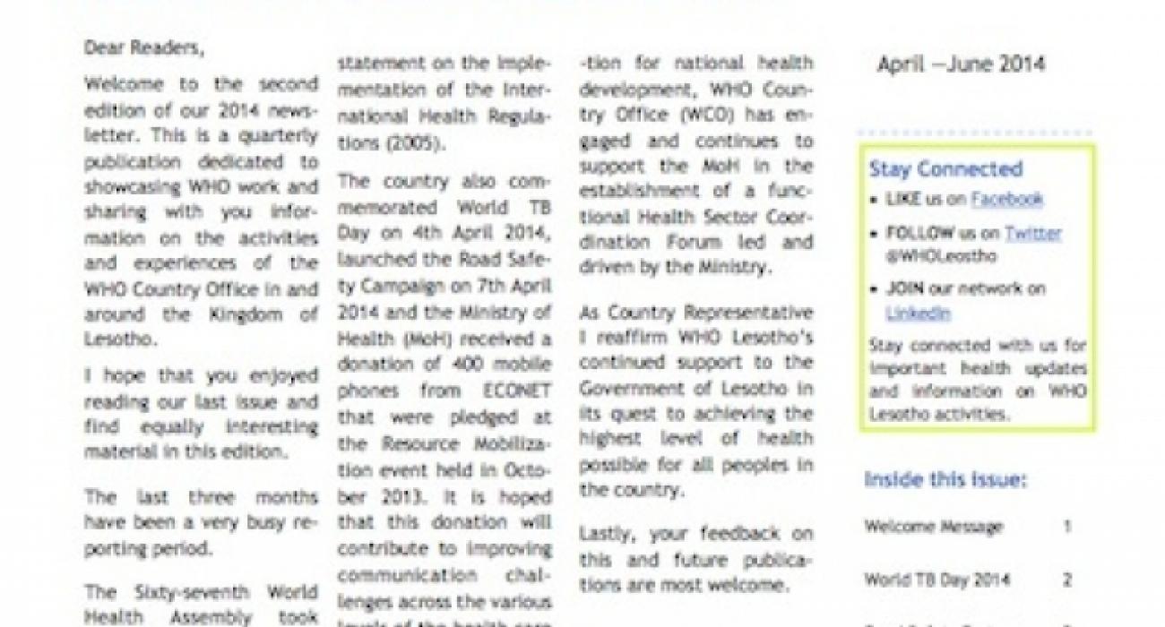 Lesotho | WHO | Regional Office for Africa