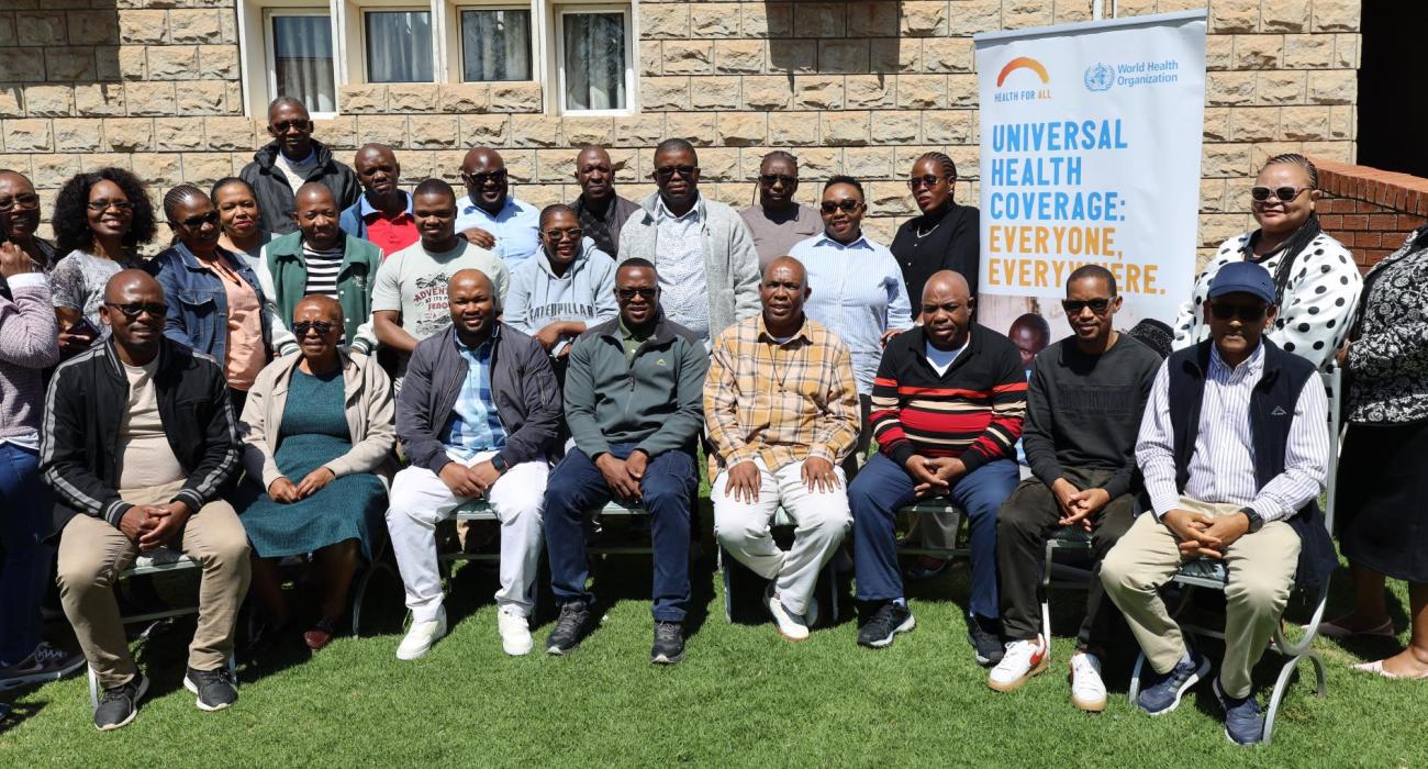 Participants at the Men’s Integrated Health Services Core Package and Implementation Framework validation workshop in Leribe District  Participants at the Men’s Integrated Health Services Core Package and Implementation Framework validation workshop in Leribe District.