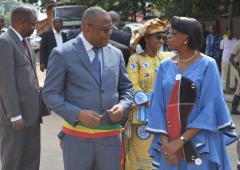 Dr Moeti with Brazzaville mayor