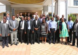Participants and facilitators at the disaster risk management workshop, Golden Peacock Hotel in Lilongwe