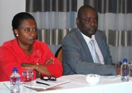 MoHSS Under Secretary Policy Development and Resource Management, Mr Peter Ndaitwa and WHO Representative Dr Magda Robalo gave remarks at the meeting