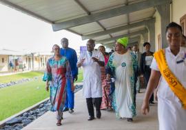 Dr Moeti and her team tour the Health Facility Dr Moeti and her team tour the Health Facility