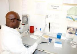 Trained technician at National Reference Laboratory Centre –Gaduwa, Abuja | NCDC/WHO