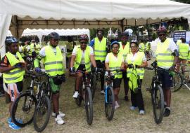Cyclists during the World Environment Day