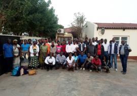 ©WHO Moçambique/Participants in the Community Surveillance Focal Points in Búzi District with staffs from WHO and DPS