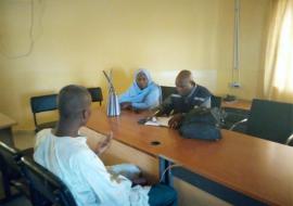 Conducting motivational interview with a mentally unstable patient   at Drug Ward Federal Neuro Psychiatric Hospital Maiduguri (FNPH)