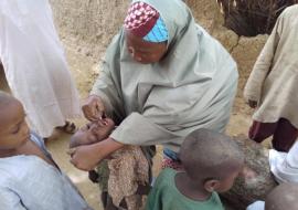 Eligible child been vaccinated in Almajiri school in Zamfara