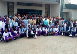 Group photograph during the commemoration World Day of Remembrance for Road Traffic Victims