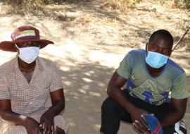          Muchaneta Samu (left) village health worker and Mathias Nziramasarira (right) the fisherman