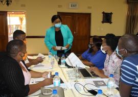 Dr G Avortri (WHO - AFRO IPC Expert) Facilitating a group discussion during IPC training