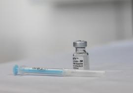 syringe and vaccine