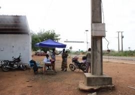 Prise de température à la frontière Togo-Bénin de Tohoun