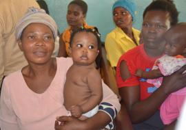 Mothers and their children at the Antenatal clinic Homa Bay County for malaria and other vaccines 
