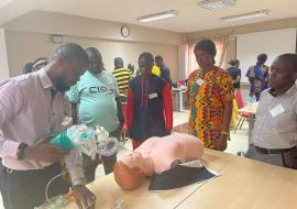 Practical sessions of the Emergency care tool kit training 