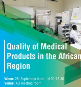 UNGA high level side event - “The fight for quality medicines in Africa – stopping falsified, substandard medicines”