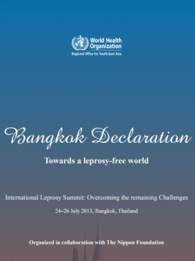 Bangkok Declaration: Towards a leprosy-free world 