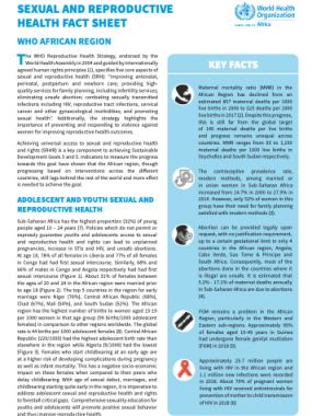 Sexual and Reproductive Health fact sheet