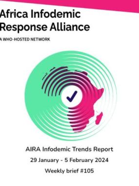 AIRA Infodemic Trends Report 29 January - 5 February (Weekly Brief #105 of 2024)