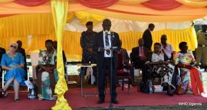 Vice President of Uganda H.E Edward Sekandi delivers remarks on behalf of the president 