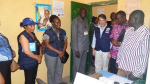The Joint Mission, led by Dr Pedro Alonso visiting the health facilities in Aweil, the Greater Northern Bahr El Ghazal State