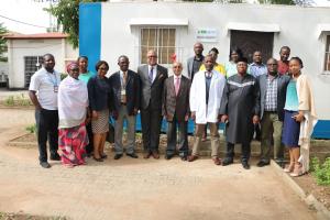Group photograph WHO WR, Dr. Chikwe Ihekweazu, Dr Sule Ahmed Medical Director of the Maitama General Hospital