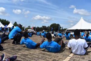 UN staff engage in Cardiovascular work out exercises at the UN day