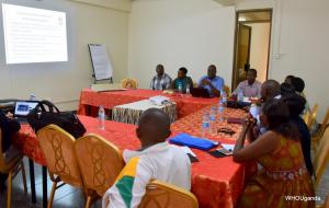 The psycosocial teams in one of the training sessions led by the Ministry of Health and WHO