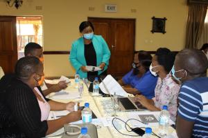 Dr G Avortri (WHO - AFRO IPC Expert) Facilitating a group discussion during IPC training