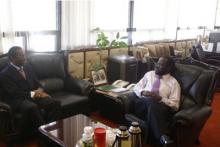 The Regional Director meets with Hon. Anyang’ Nyong’o at his office