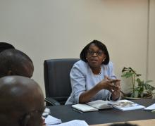  Dr Moeti responds to questions from staff in WCO Kenya