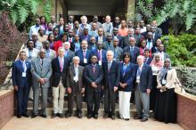 Group picture of the 15th HOA meeting participants at Sarova PanAfric Nairobi. Front row includes TAG members and  Dr Jackson Kioko,  Director of Medical Services, Kenya ( fourth right), who officiated the opening