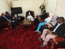 The Vice President of Zanzibar, meeting with Dr Kamwa, WHO staff and the Ministry of Health delegation