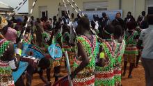 The drama group entertaining the guests in Aweil. Photo WHO