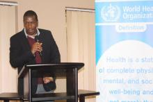 Senior Medical Officer—Clinical Dr Michael Lukhele making his remarks on behalf of the ministry of health.