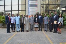 A group photo of WHO and NAFDAC staff after a visit to WHO Nigeria