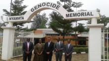 WHO DG with Minister of Health at Nyamata Genocide Memorial Site