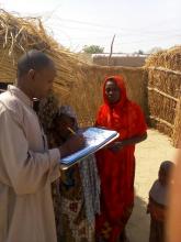 Community Health Champion nothing responses from household members in Kaga Borno state Photo WHO NOA Borno state.