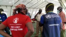 WHO Emergency response team jointly assessing case management at Kormush PHCU in Torit
