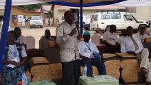 Dr Samson Baba making remarks onbehalf of the Minister of Health