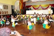 Children performing during the launch