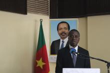 Le Ministre de la Santé Publique Mr André Mama Fouda prononce son discours