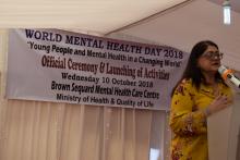 Dr A. Soreefan, Consultant in Charge (Psychiatry) advocating for the integration of mental health in global health as recommended by WHO.